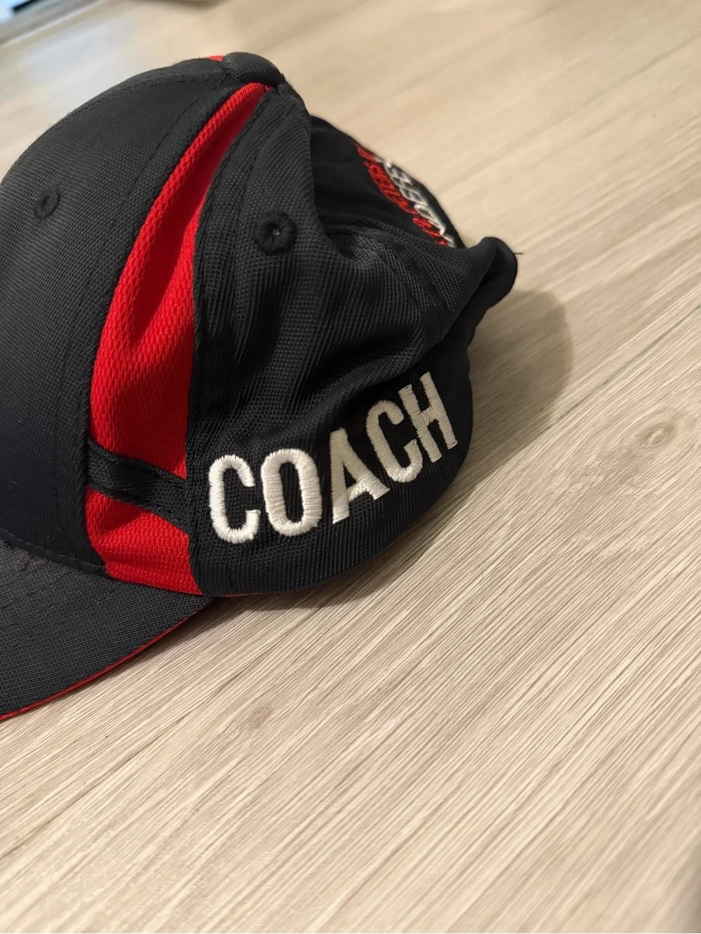 Kids Black and Red PT Embroidered Baseball Cap